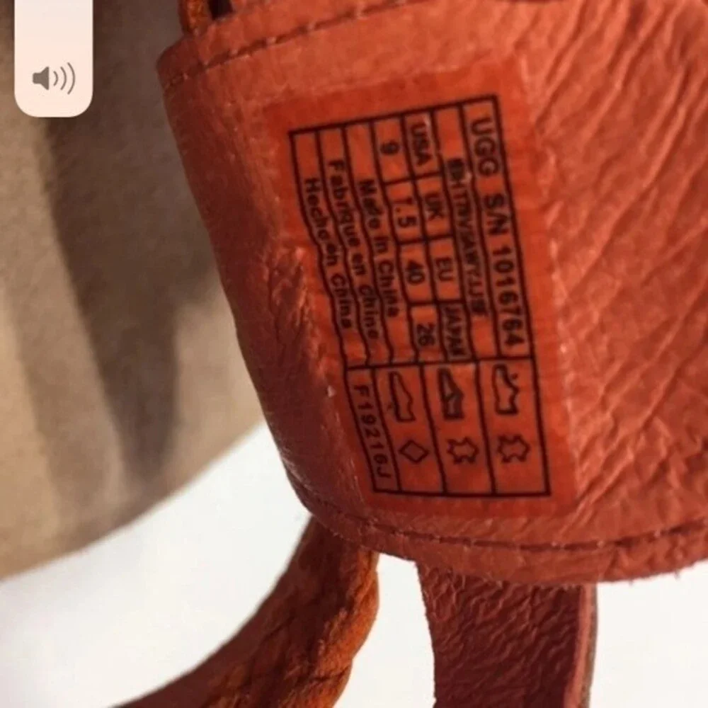 UGG Maddie Wedge Sandal Rust Orange 9 NWOB